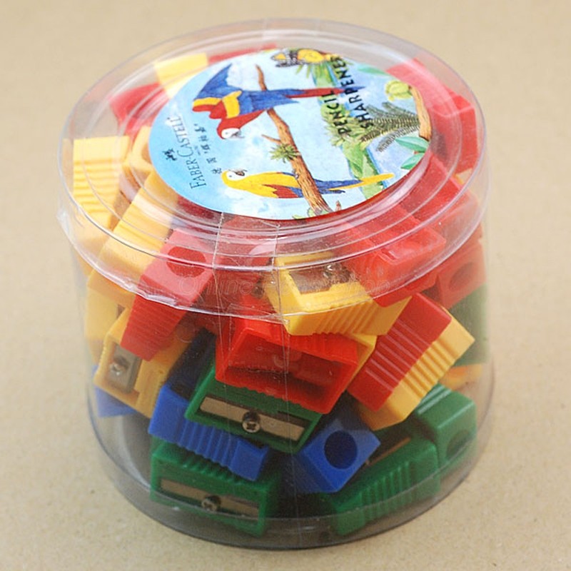 

72 Pcs Classic Faber Castell Plastic Cute Pencil Mini Sharpeners Standard Pencil Cutting Machine For School Office Stationery