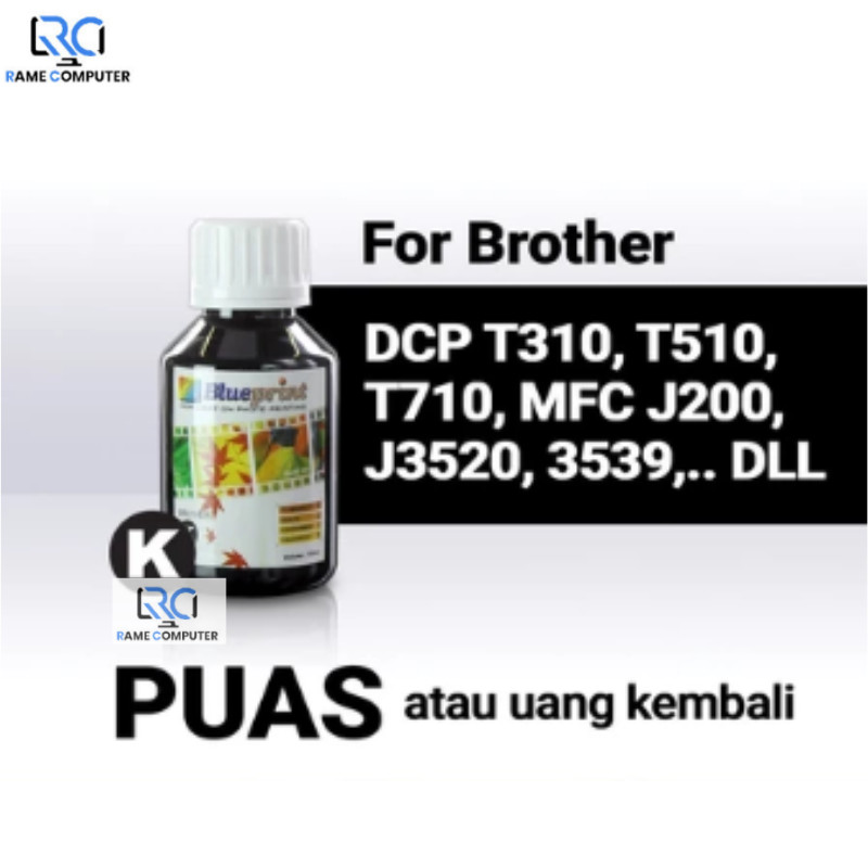 Tinta Brother BLUEPRINT Refill for Printer Brother 100ml Black - Hitam