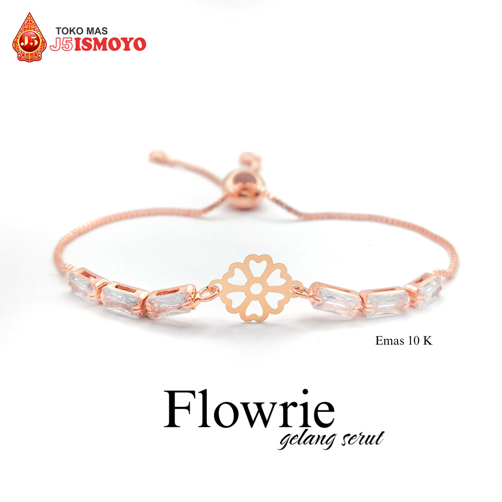 saywayname - Gelang Tali Serut Kombinasi Emas Flowrie J5 Ismoyo