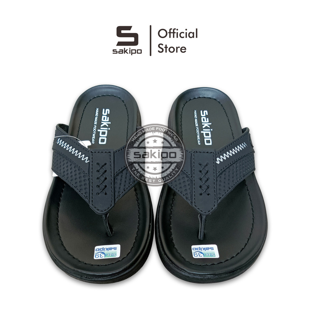 Sakipo Sandal Pria Dewasa Japit Hitam Sendal Jepit Remaja Kekinian Sandal Japit Distro Cowok Keren