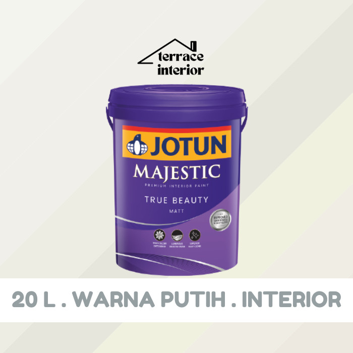 Cat Tembok Majestic Matt Interior Jotun warna Putih 20 L