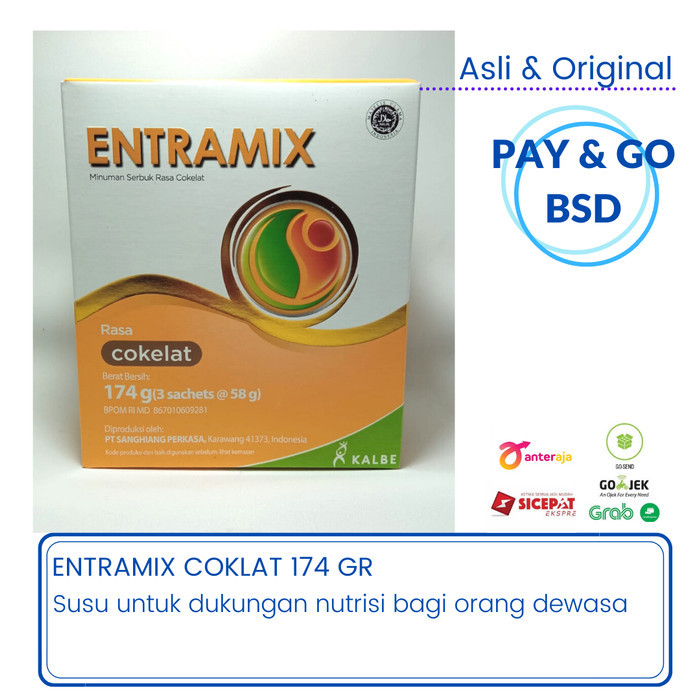 

[[PROMO]]BEST SELLER SUSU NUTRISI LANSIA ENTRAMIX 185 GR - COKLAT