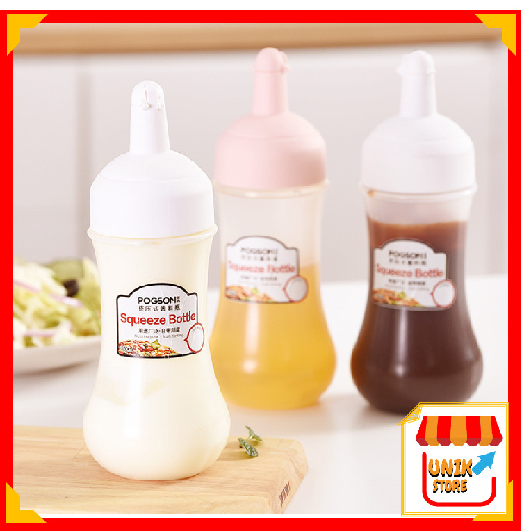 UNIK - Bo1259 Botol Minyak 350ml / Botol Saos Kecap Serbaguna / Tempat Penyimpanan Multifungsi
