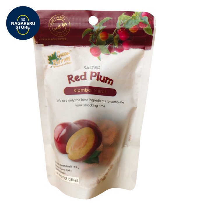 

Green farm salted red plum (kiamboi merah) 90gr