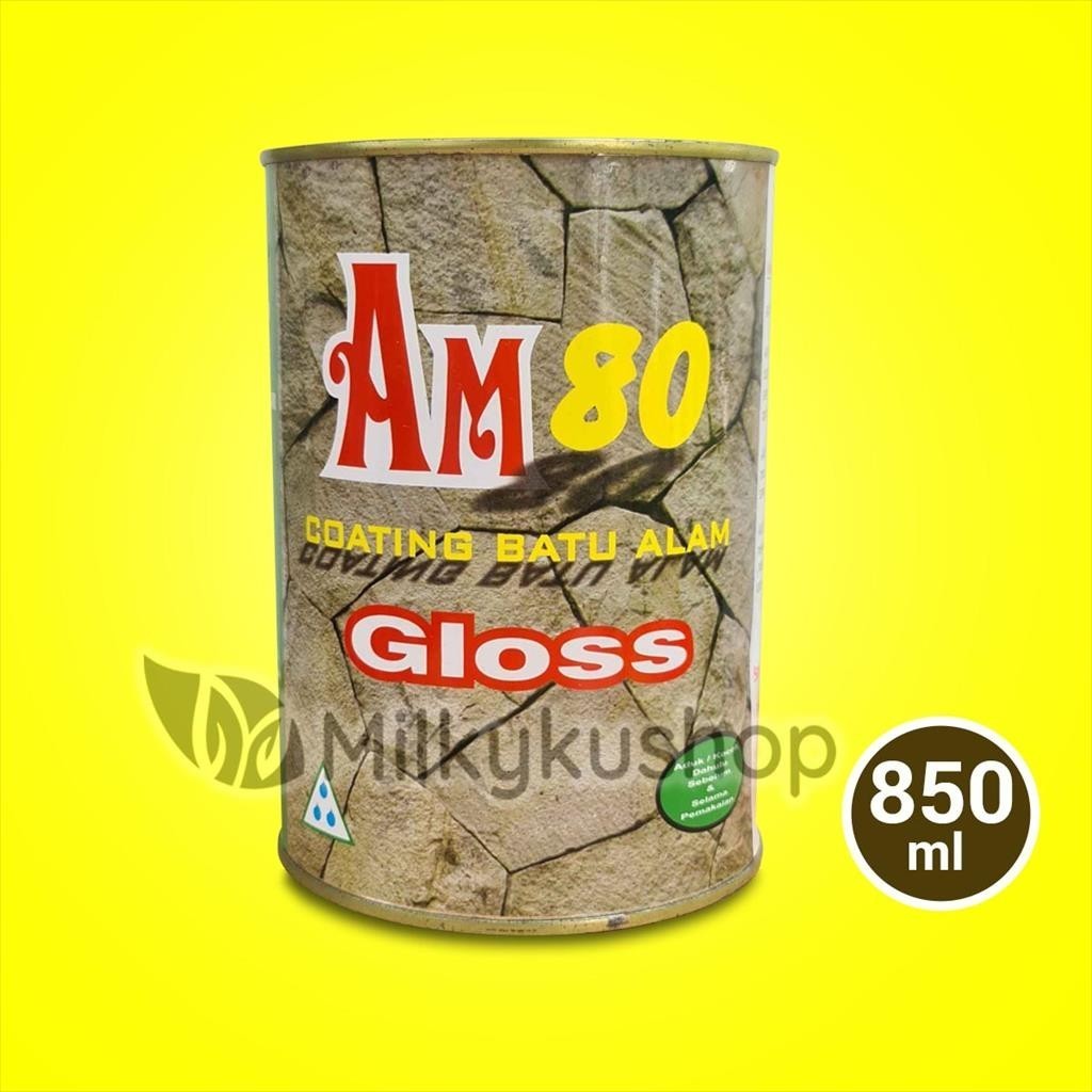 Coating Batu Alam AM 80 Gloss 850 ML Pernis Cat Pelapis
