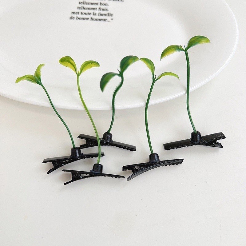 (TOS) JEPIT RAMBUT KECAMBAH ISI 2 / Jepit Rambut Tanaman Jepit Rambut Kecambah Jepit Rambut Toge Tau