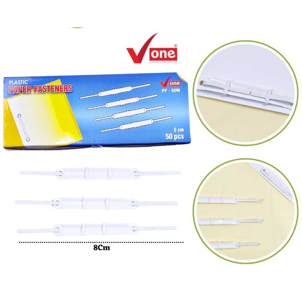

Paper Fastener V - One / Pengikat Kertas Murah V ONE / Penjepit Klip - White