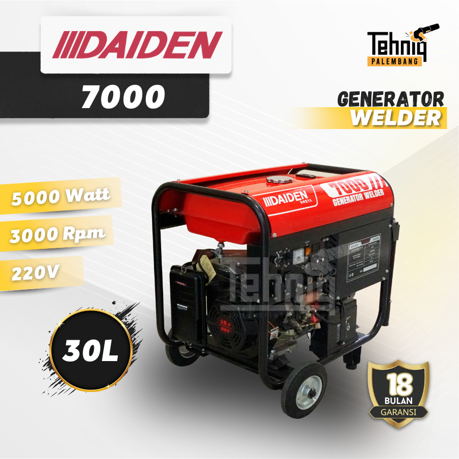 Mesin Las Genset Listrik / Generator Welding Daiden Genset Las Generator Welder 7000 5000 WATT