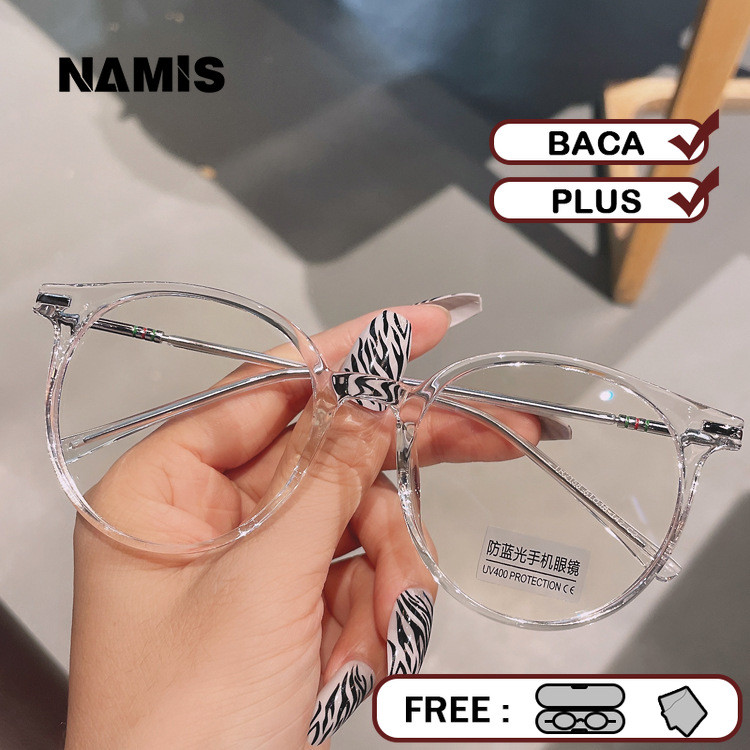 Nama Kacamata Baca Plus Anti Radiasi Blueray Pria Wanita Besar Frame Kaca Mata Optik 2158