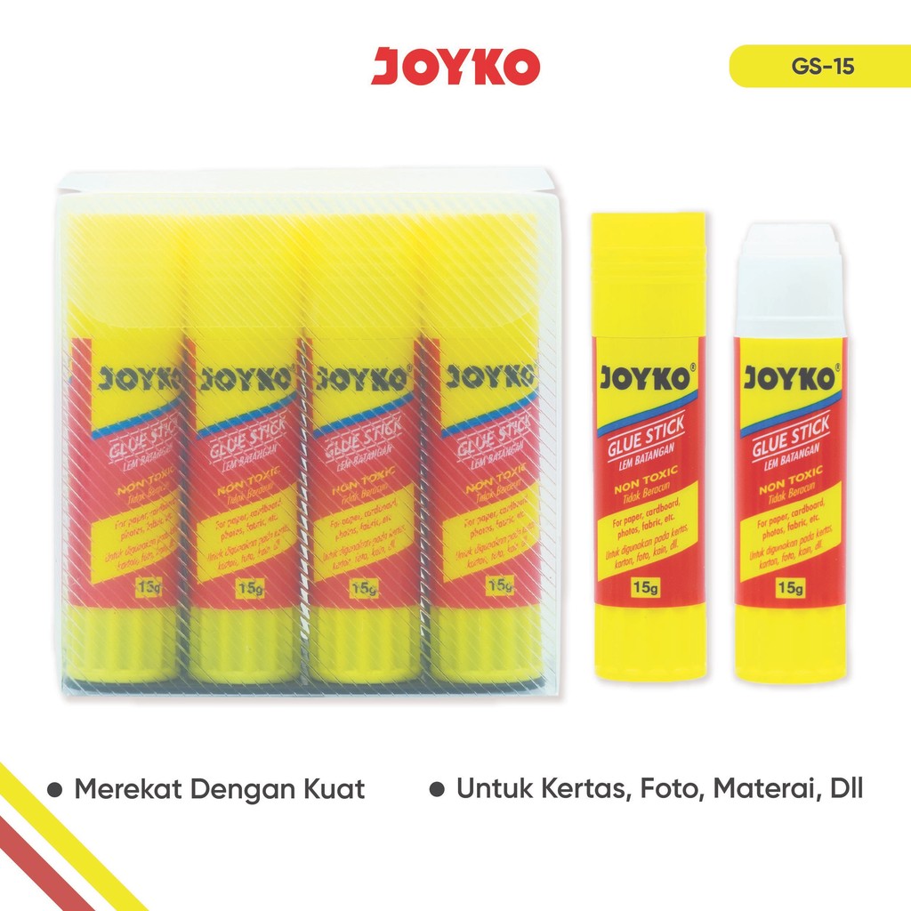 

JOYKO Lem Glue Stick 1 Pack GS-15 15g Isi 12 Pcs