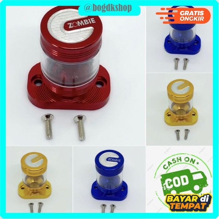 Tutup Minyak Rem Stempel Transparan Kaca motor YAMAHA - yamaha- blue