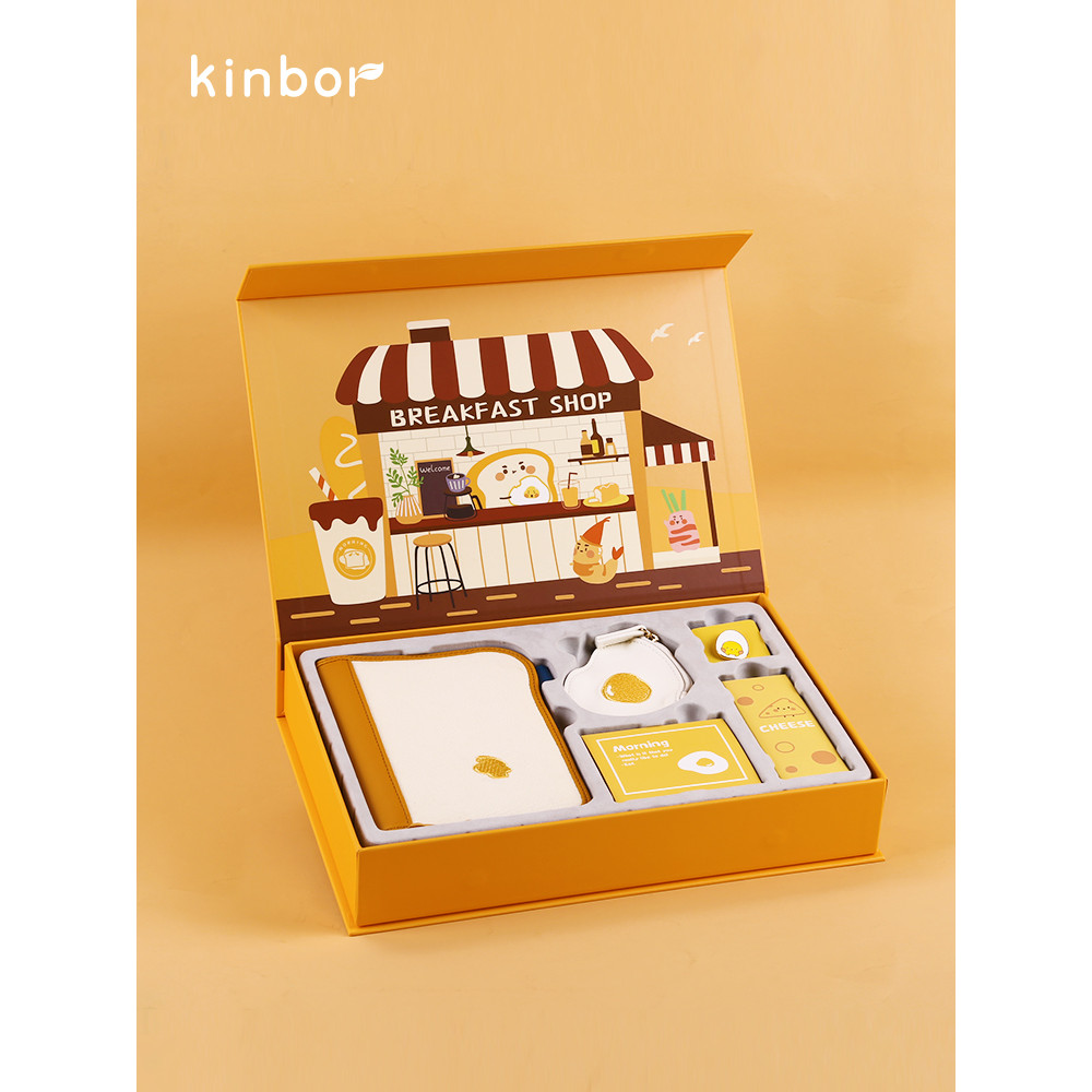 

Kinbor A6 Notebook Cute Gift Box Set Planner Handbook Creative Graduation Korean Stationery Children's Day Friend Birthday Gift