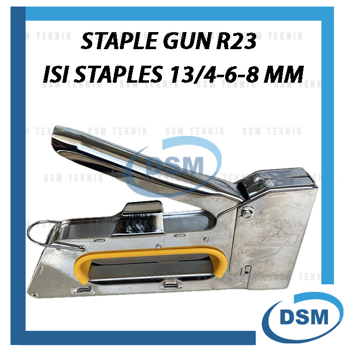 

STAPLE GUN STAPLES TEMBAK R23 R 23 JOK 13/4 13/6 13/8 MM HEKTER TACKER