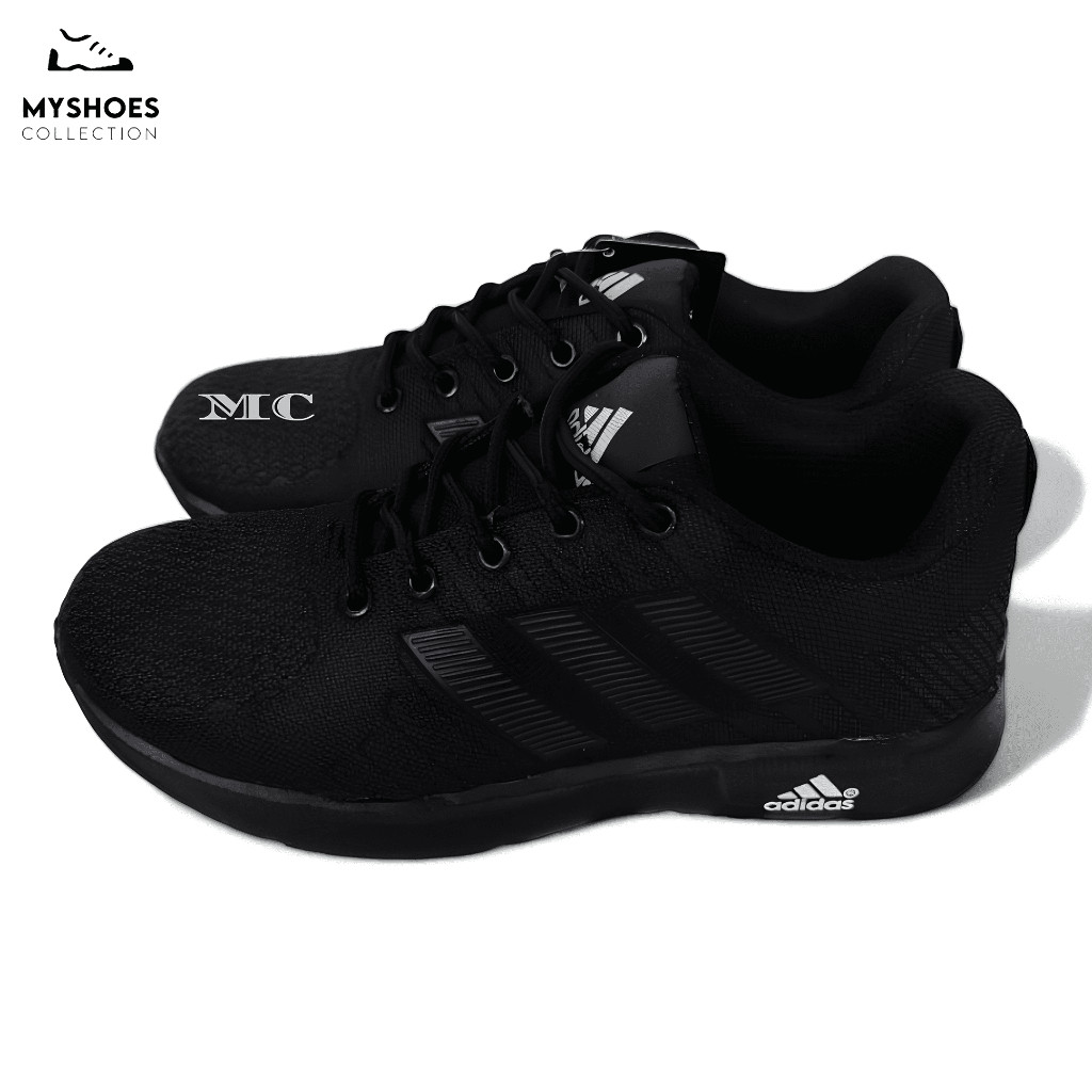 Sepatu Kerja Sekolah Full Hitam Polos Anak SD SMP SMA Ad RunFalcon Running Full Black
