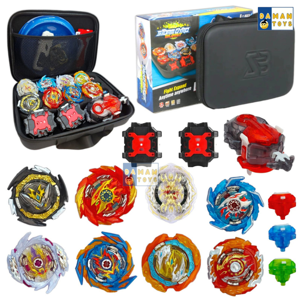 Mainan Gasing Beyblade Box Burst Launcher Arena Bayblade Gansing Gangsing Beblet MQ Komplit