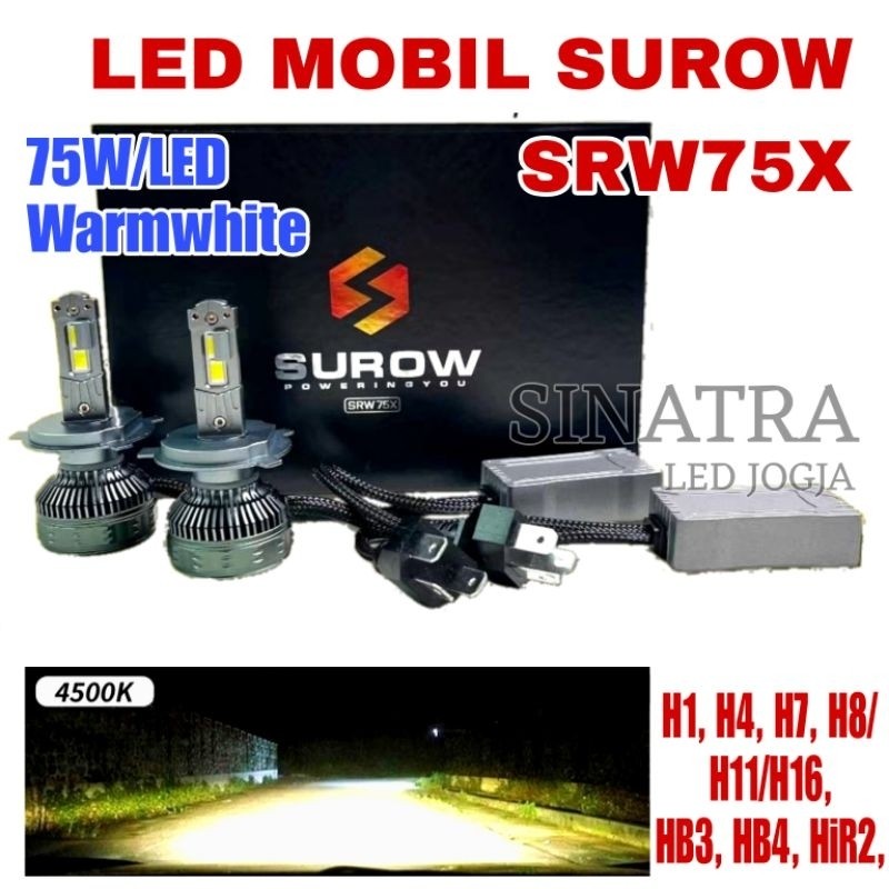 Lampu Mobil Surow SRW75X 4500K 6500K H11 H4 HB3