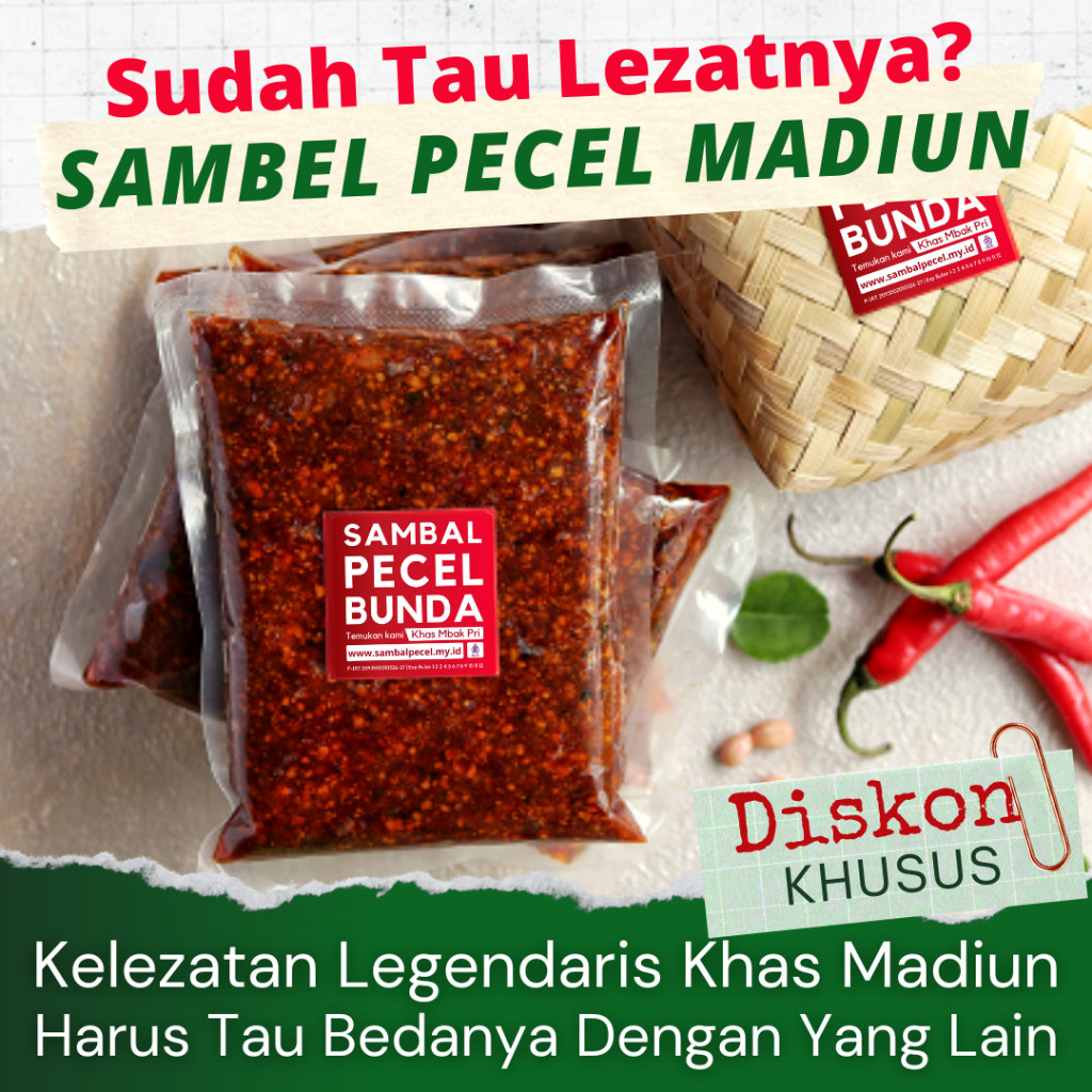 

PROMO Original Bumbu Sambal Pecel Bunda Khas Mbak Pri