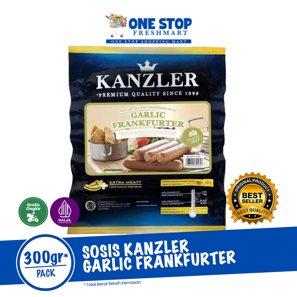 

KANZLER GARLIC FRANKFURTER 300GR