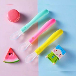 OLO49 SENDOK MAKAN BAYI SILIKON / SENDOK BAYI SILIKON LENTUR / SPOON SILICONE BABY BPA FREE