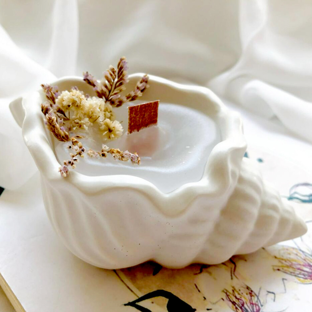 

2pcs Conch Candle Jar Silicone Molds DIY Jewelry Storage Box Aromatherapy Candle Concrete Gypsum Resin Mould Home Decor Craft