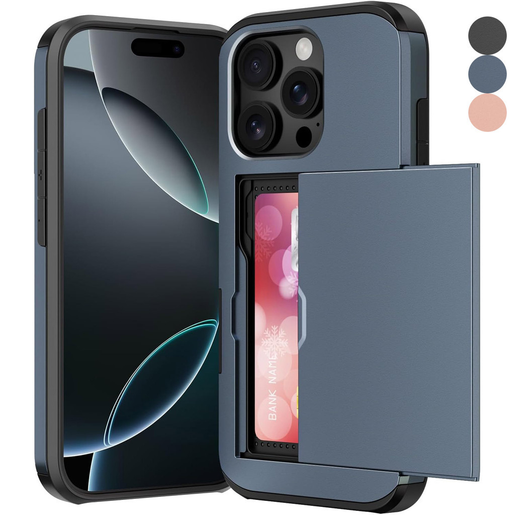 Untuk iPhone 16E 16 15 14 Plus 13 12 Mini 11 Pro Max XR X / XS Max SE 2 3 Kasus dengan Pemegang Kart