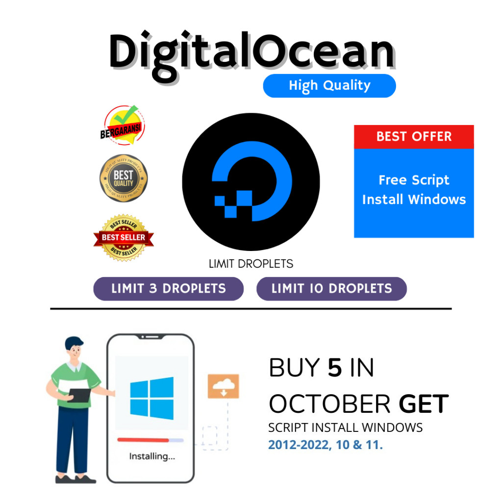 DIJAMIN AWET PANEL DIGITAL OCEAN SALDO $205 PAYPAL BERGARANSI BEST QUALITY