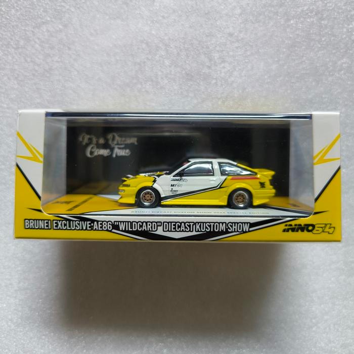 DIECAST INNO64 TOYOTA SPRINTER TRUENO AE86 BRUNEI EXCLUSIVE AE86 WILDCARD
