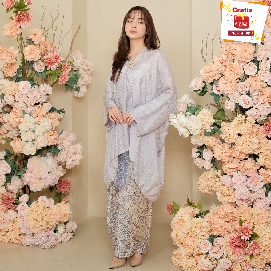 Baju Atasan Tunik Kebaya Set Rok LilIt Batik Viscose Kondangan Pesta Lamaran Wisuda Kerja Kantor Ser