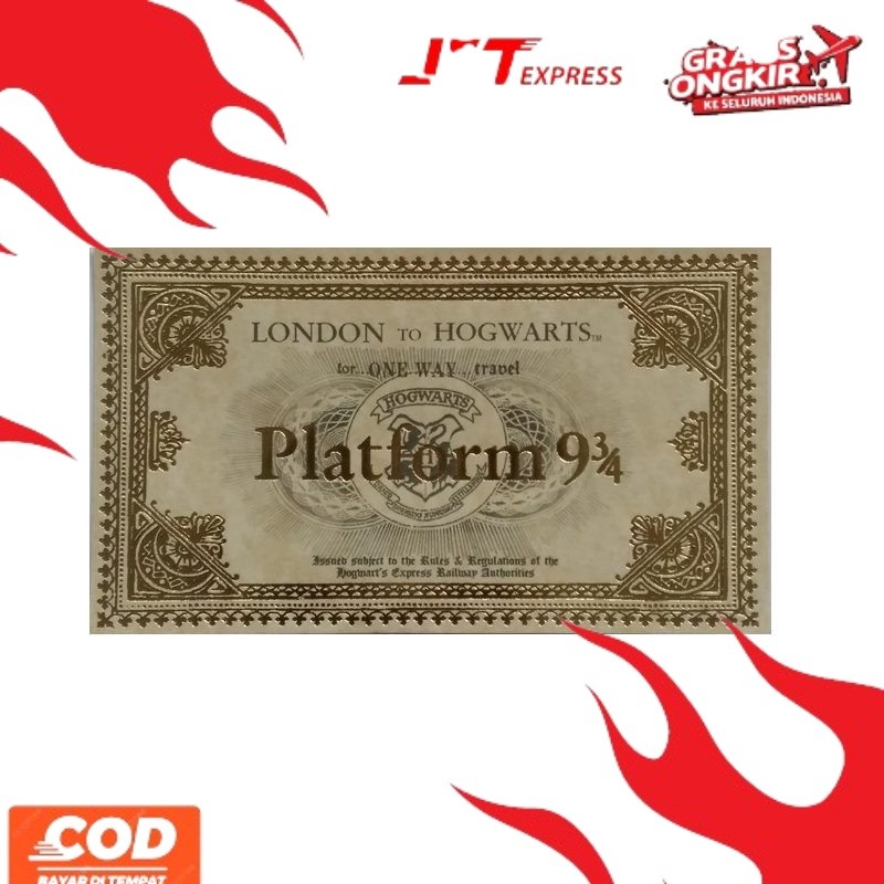 

TREND NOW HPTB ticket bus harry tiket bis platfom 93/4 london hogwarts bookmark pembatas buku kartu COS