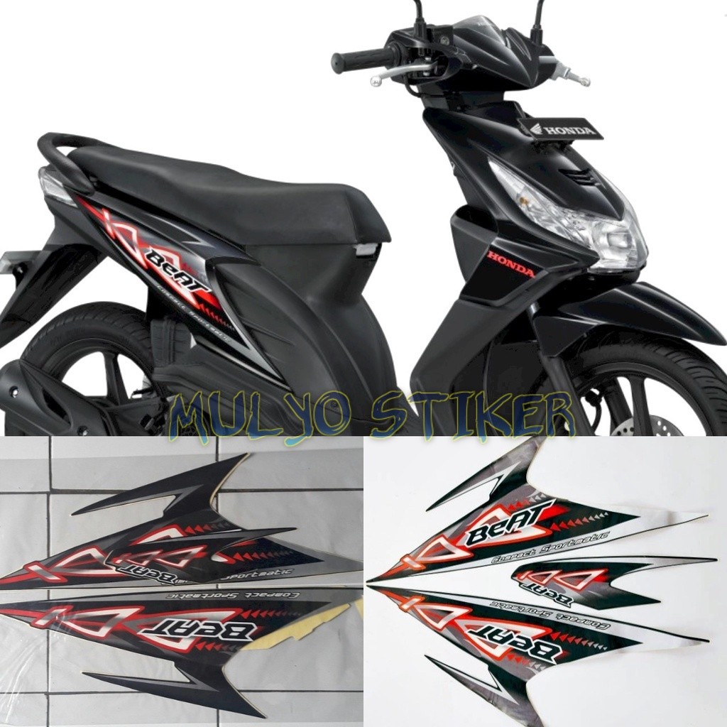 STRIPING STICKER LIS LES POLET honda beat karbu 2011 2012 hitam list body standar Termurah dan terla