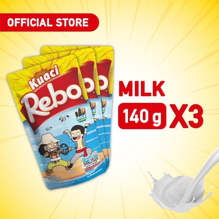 

Rebo Kuaci Bundling 3 PCS - Varian Rasa Milk 140 Gram