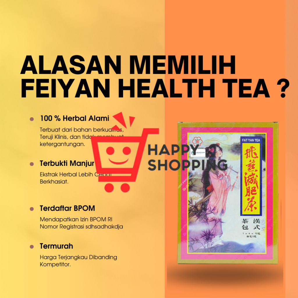 

ALO ALO KIANPI READY ~~ Teh Diet Pelangsing Penurun Berat Badan Herbal Alami Ampuh Feiyan Health Tea (Fat Yan Tea)