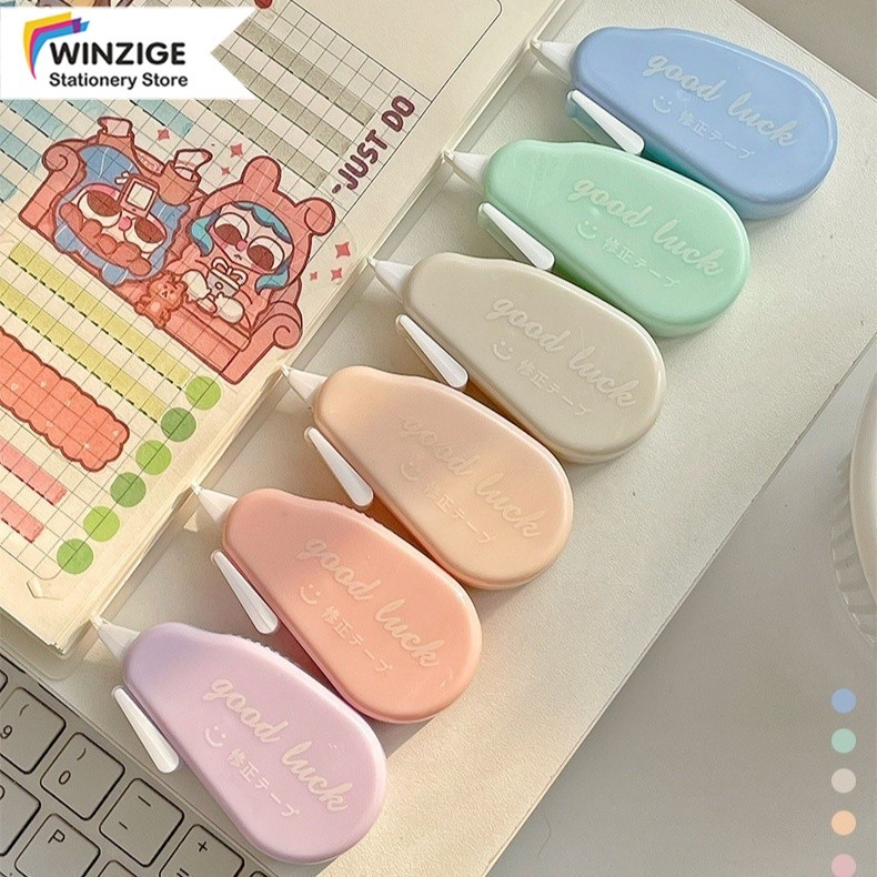 

Winzige 6pcs Tip-ex Kertas Correction Tape Transparan Morandi Pastel Pita Koreksi Lucu Aesthetic Stationery korea Alat Tulis perintilan sekolah School Stuff