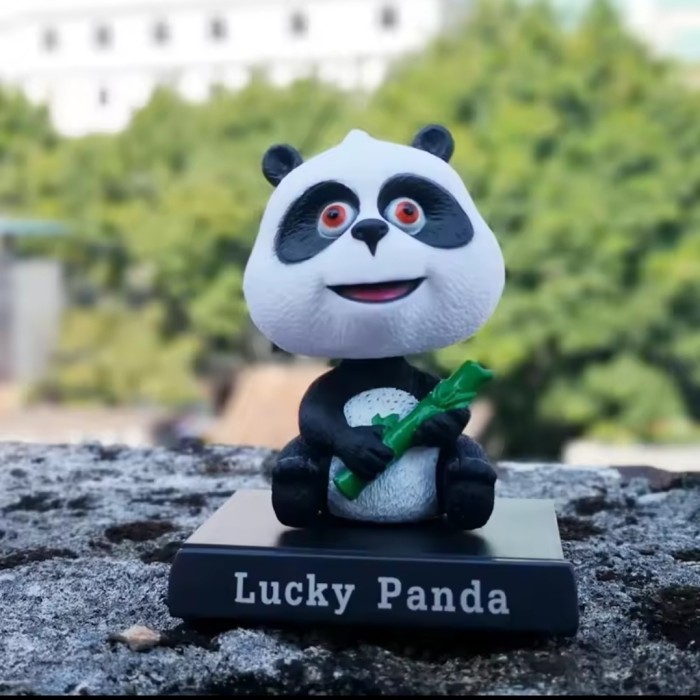 Action figure pajangan mobil kungfu panda cute 13cm