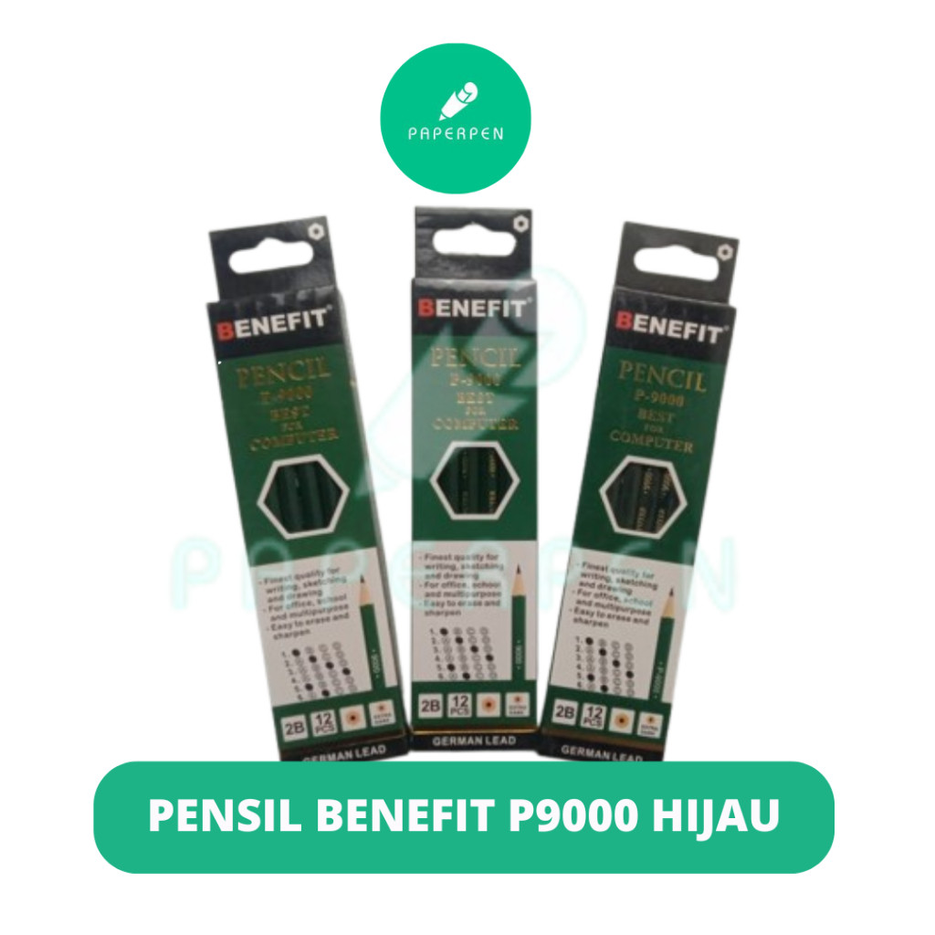 

[S_ATK] (Lusin) PENSIL BENEFIT P9000 HIJAU