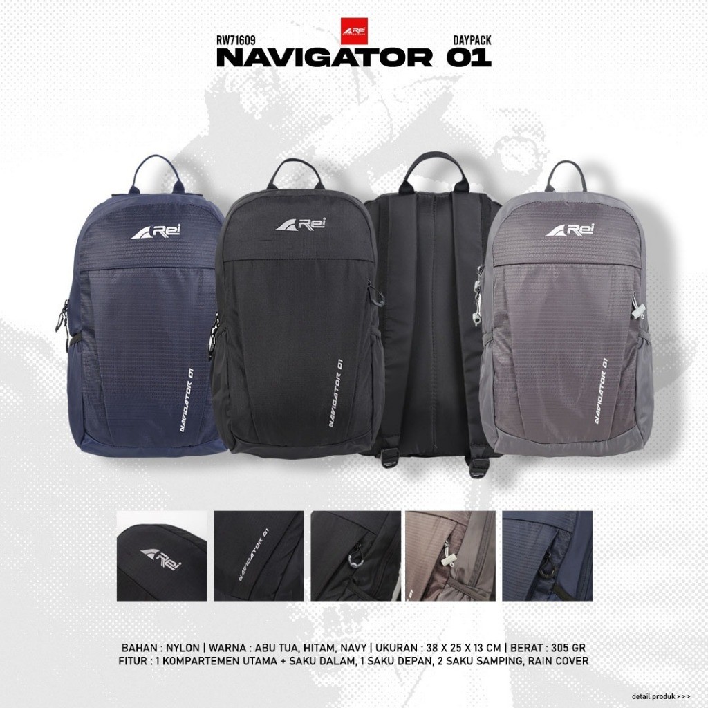 Tas Ransel Rei Navigator 01 15Liter Daypack Tas Pria Arei Outdoorgear