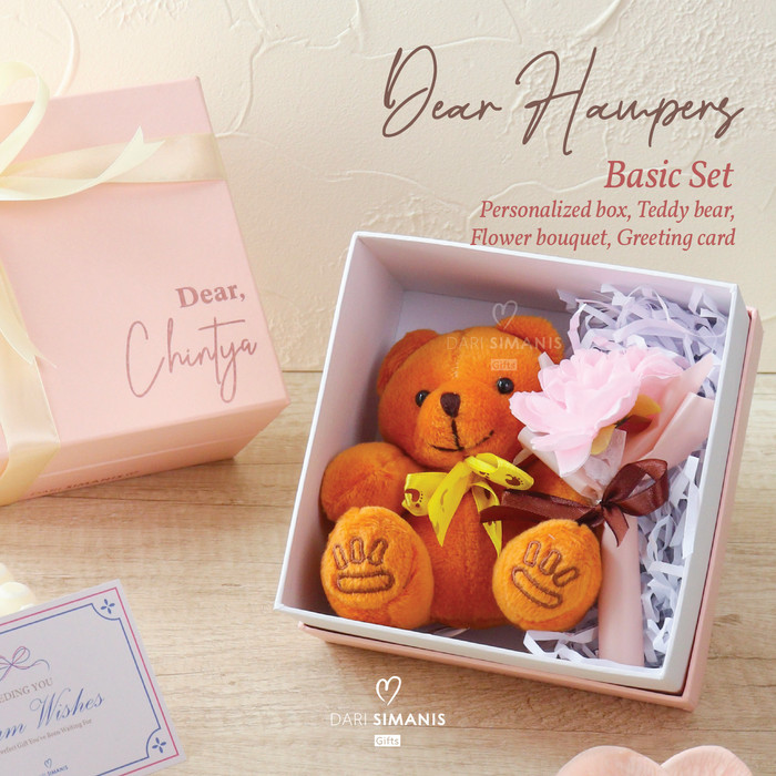 

Best Seller Premium Dear Hampers - Souvenir Kado Ulang Tahun hadiah anniv gift box hampers graduation gift - Basic Set, PINK