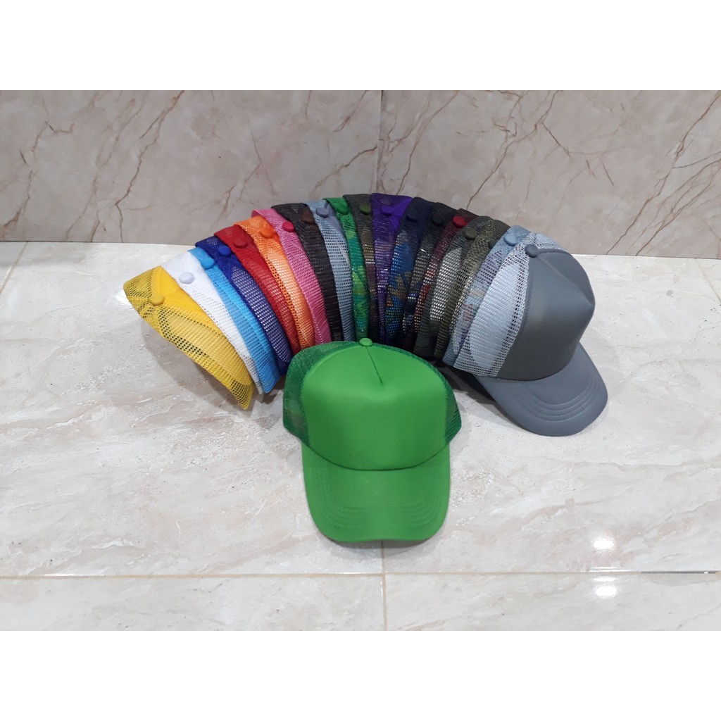 TOPI JARING TRUCKER BASEBALL POLOS PRIA WANITA DEWASA BISBOL CEWEK DISTRO COWOK LAKI LAKI WARNA HITA