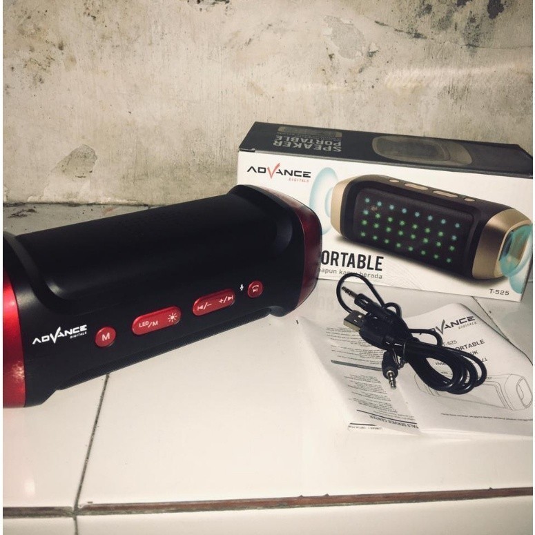 ID SPEAKER BLUETOOTH ADVANCE MUSIC BOX T525 RGB LED/SPEAKER PORTABLE ADVANCE T525/SPEAKER MUSIC BOX