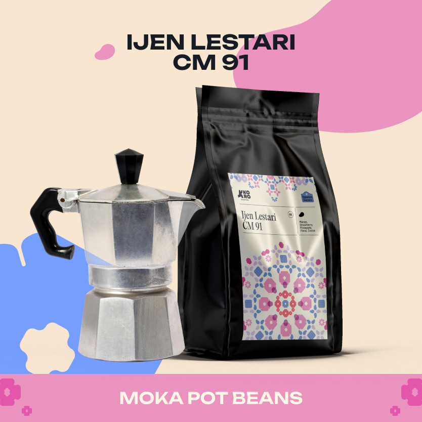 

KORO ROASTERS Arabica Ijen Lestari CM91 COE Biji Kopi - Mokapot Espresso Roast - Specialty Coffee