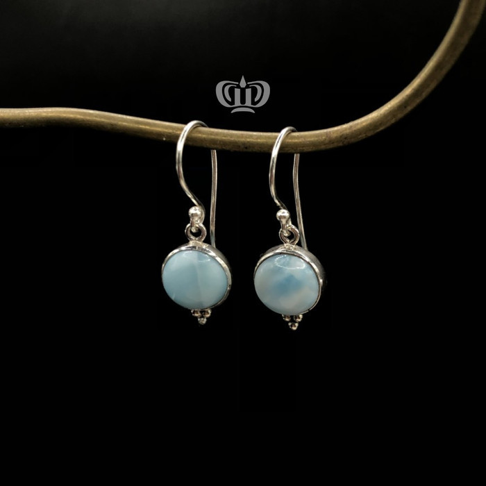 Dewi Souvenir Silver | Anting Batu Permata Larimar Perak 925 Bali