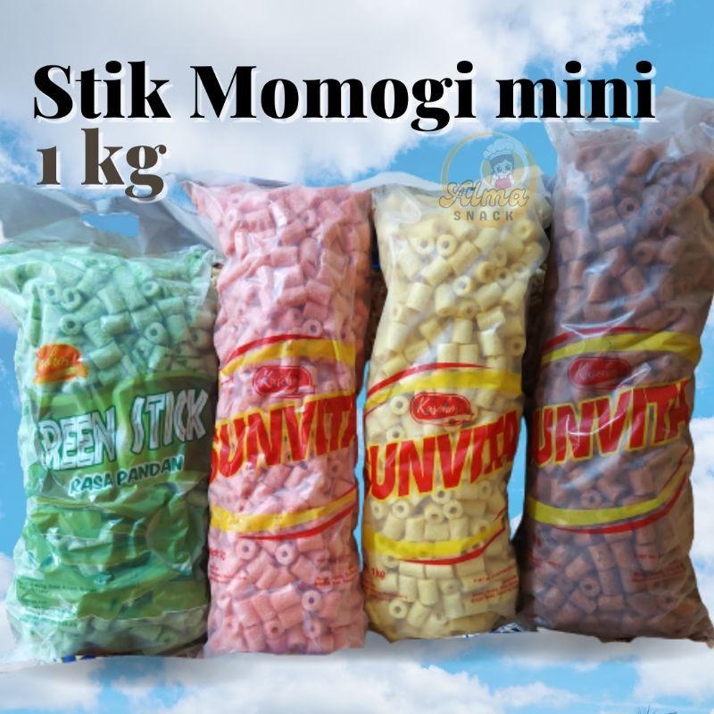 

STIK MOMOGI MINI 1 BAL 1KG CIKI NGEBUL SNACK BAL MURAH ALMA.SNACK