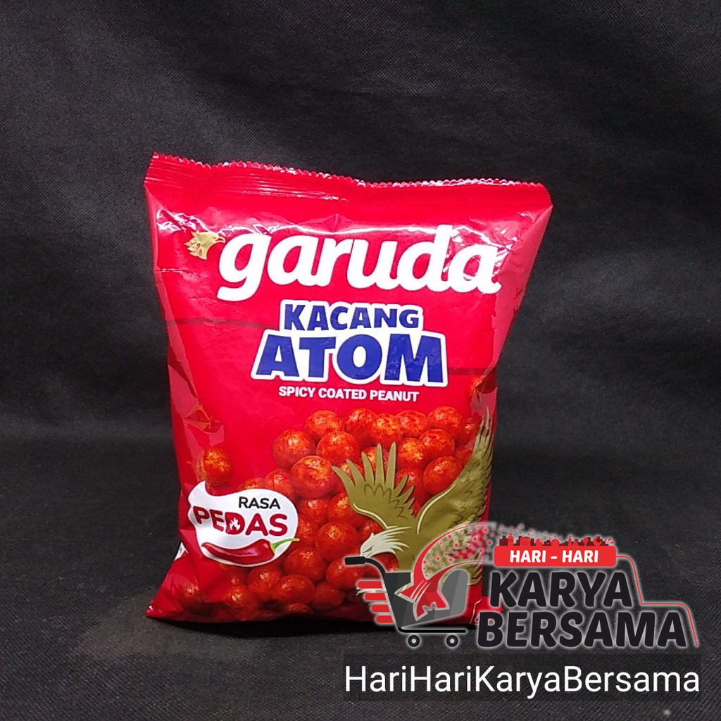 

MAKANAN RINGAN KACANG GARUDA ATOM PEDAS 220GR