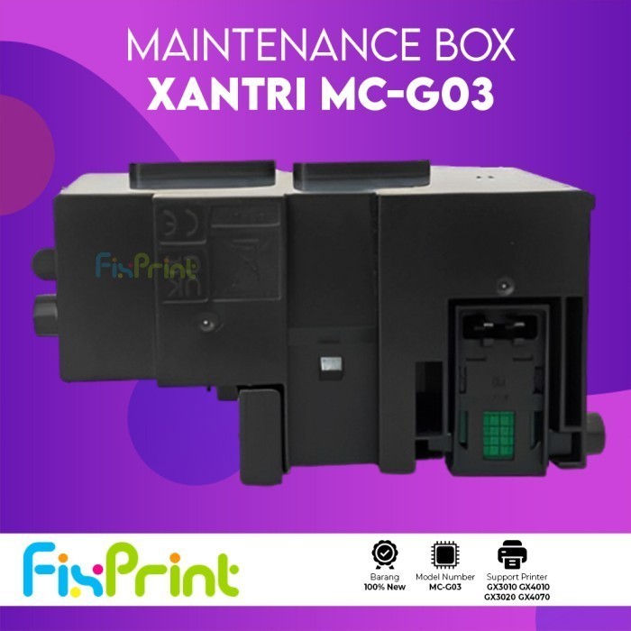 FixPrint - Maintenance Box Xantri Original MCG03 MC G03 MCG-03, Reset Waste Tank Busa Ink Pad Box Pe