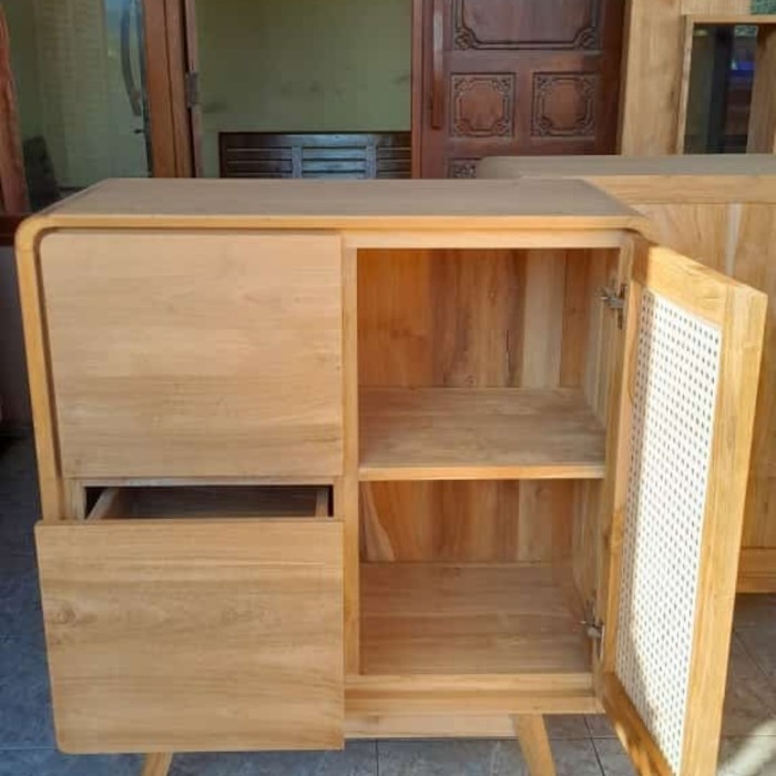 Almari Lemari Baju Anak Bayi Jati Rotan Furniture Lancar Meubel Jepara