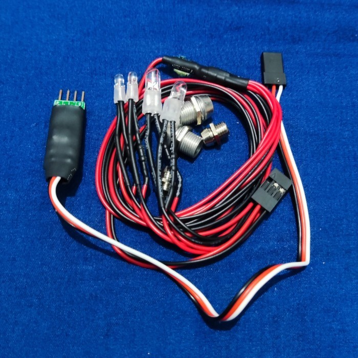 set lampu led RC plus modul RC MN WPL 1:10 - Modul,Biasa