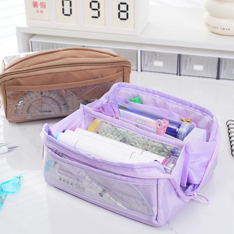 

Pencil Case Large Capacity Pencil Pouch Handheld Pen Bag Cosmetic Portable Gift For Office School Teen Girl Boy Men Women Adult