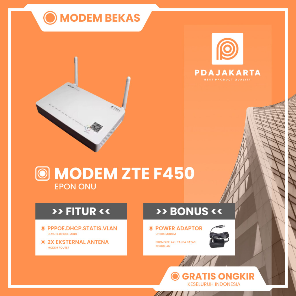 Modem ZTE F450 Epon Onu Modem Bekas Original