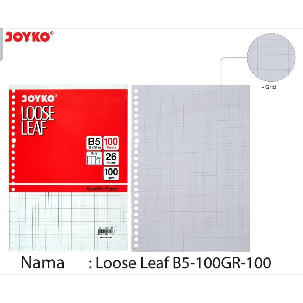 

Isi File Loose Leaf B5-100 KOTAK Joyko