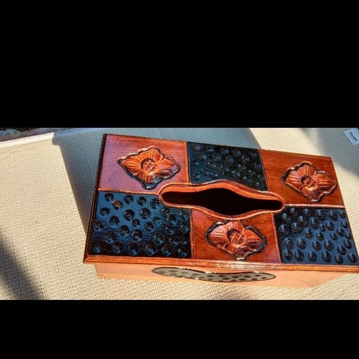 KOTAK TISU KAYU JATI ASLI MODEL BUNGA BLORA UKIR BESAR UNIK FURNITURE free ongkir